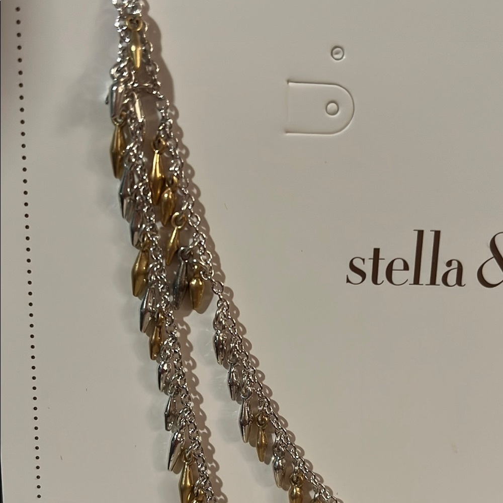 Stella & Dot Gold and Silver Vintage-Inspired Necklace - Picture 11 of 11